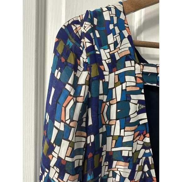 STONE COLD FOX Mini Dress Silk Cut Out Back Long Sleeve Size Approx XS Blue - Picture 3 of 7